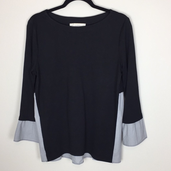 LOFT Tops - Loft T-shirt and Oxford Mixed Media Tope M